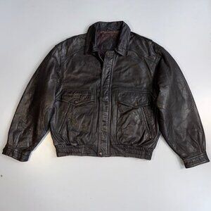 Moores Vintage Dark Brown Leather Heavy Jacket